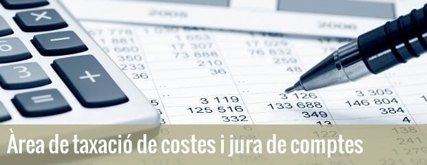 Àrea de taxació de costes i jura de comptes